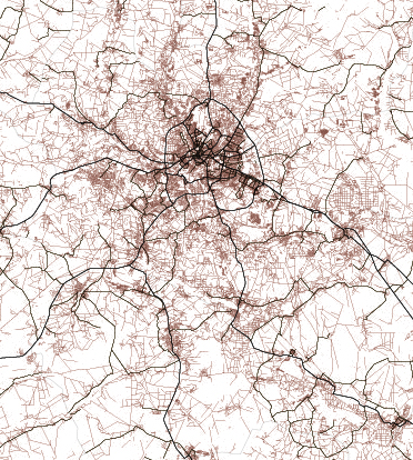 Roads around Kharkiv, Ukraine